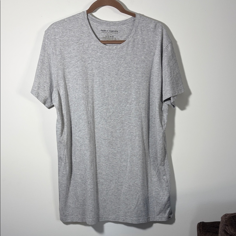 Men's Pair Of Thieves Crew Neck T-Shirt in Light Gray - XL